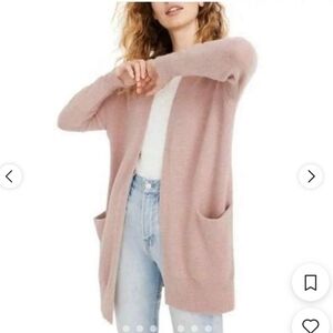 Madewell Kent Wool Alpaca Blend Pink Cardigan Size Small